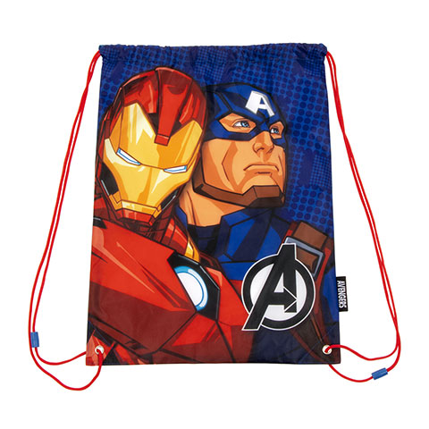 Bolsa Gym azul Iron Man y Capitán América - Avengers - Marvel