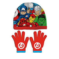 AR02046-Ensemble de gants et bonnet en polyester de MARVEL - Avengers