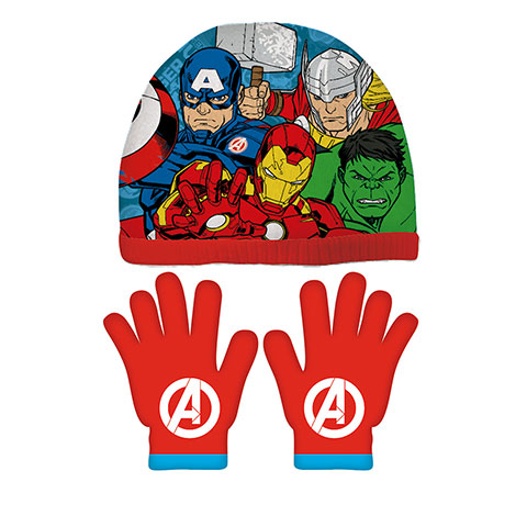 MARVEL-Avengers Set of Magic Gloves and Polyester Cap