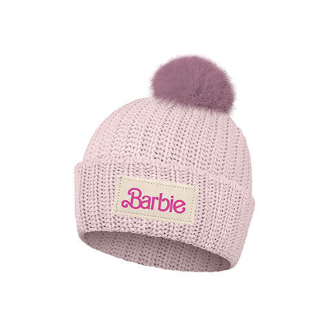 MATTEL-Barbie Thick Knitted Hat with fur Pompom
