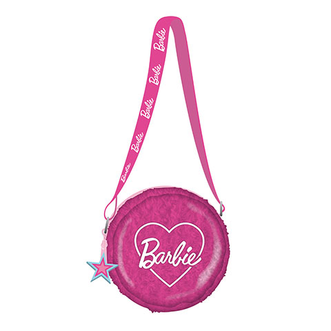 MATTEL-Barbie Round Plush Embrodered Crossbody bag 16x16x3cm
