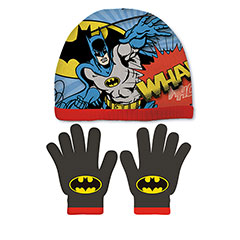 AR05002-Ensemble de gants et bonnet en polyester de Warner Bros. ™  - Batman