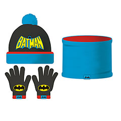 AR05003-Warner Bros. ™ -Batman Set of magic gloves, hat and knitted buff Warner Bros. ™ -Batman