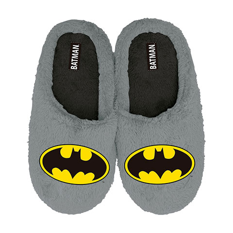 Warner Bros. ™ -Batman Open Plush Embrodered Slippers with hard sole