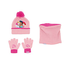 AR10006-DISNEY-Princess Set of magic gloves, hat and knitted buff DISNEY-Princess
