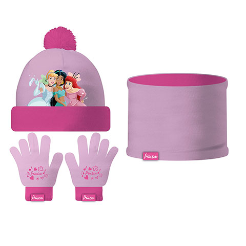 DISNEY-Princess Set of magic gloves, hat and knitted buff DISNEY-Princess