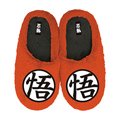 AR12078-TOEY-ANIMATION-Dragon Ball Open Plush Embrodered Slippers with hard sole