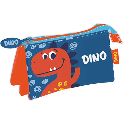 Triple pencil case - Dino