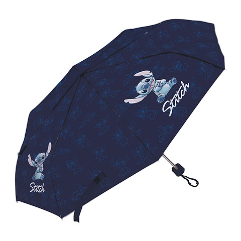 Paraguas de poliéster plegable de DISNEY-Lilo & Stitch, 8 paneles, diámetro 96cm, apertura manual, a prueba de viento