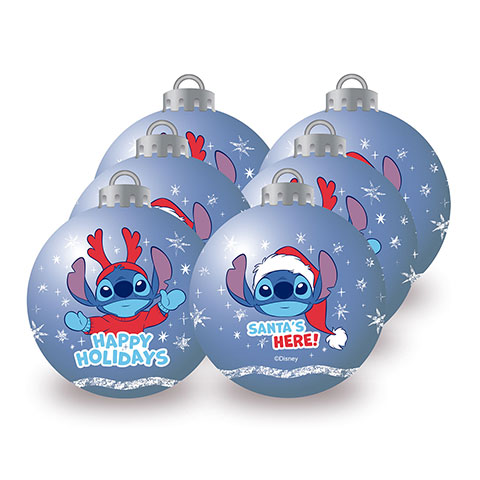 Lot von 6 Weihnachtskugeln - Blu - Lilo & Stitch
