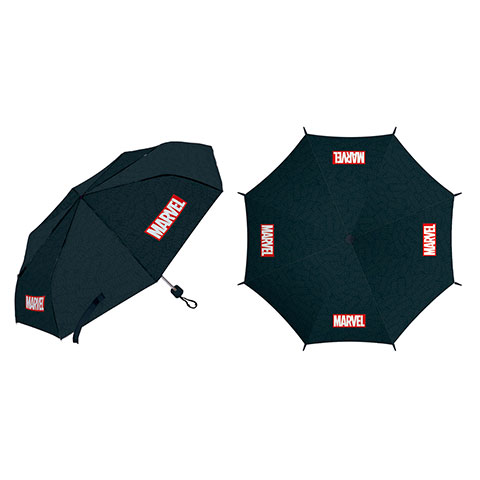 Paraguas de poliéster plegable de MARVEL-Clásicos, 8 paneles, diámetro 96cm, apertura manual, a prueba de viento