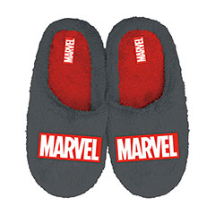 AR24006-MARVEL-Classics Open Plush Embrodered Slippers with hard sole