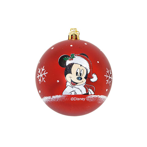 Lot de 6 boules de Noël - Rouge - Mickey Mouse
