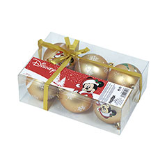 AR25014-Pack de 6 adornos navideños - Dorado - Mickey Mouse