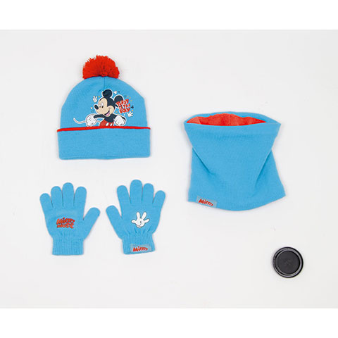 DISNEY-Mickey Set of magic gloves, hat and knitted buff DISNEY-Mickey
