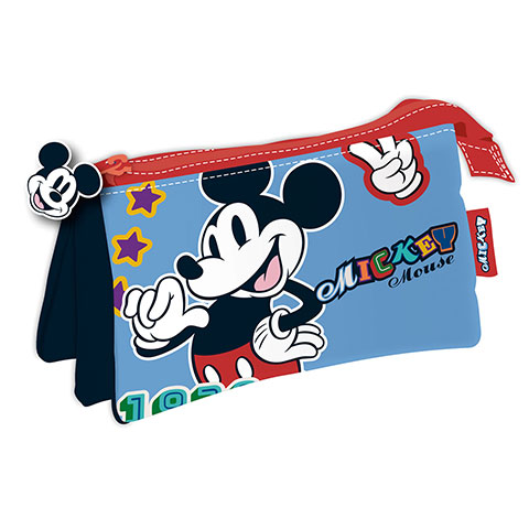 Triple pencil case - Old School - Mickey Mouse