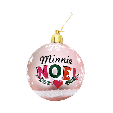 Lot von 6 Weihnachtskugeln - Rosen - Minnie Mouse