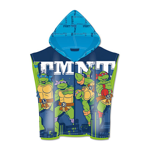 NICKELODEON-Ninja Turtles Microfiber poncho with hood 55X55cm