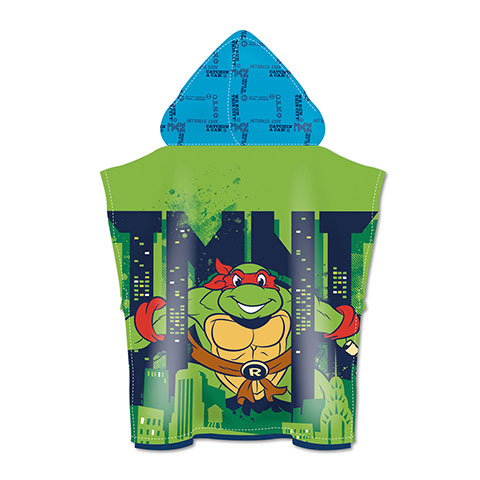 NICKELODEON-Ninja Turtles Microfiber poncho with hood 55X55cm