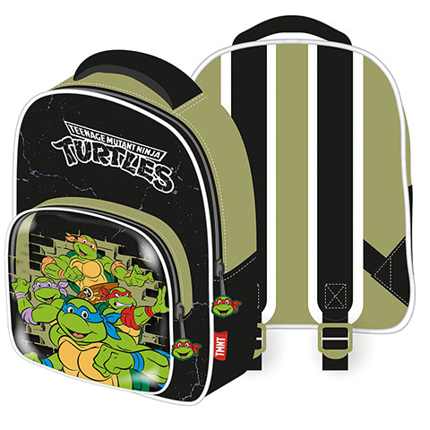Rucksack mit transparenter Tasche von 30 x 24,5 x 11 cm von NICKELODEON-Ninja Turtles