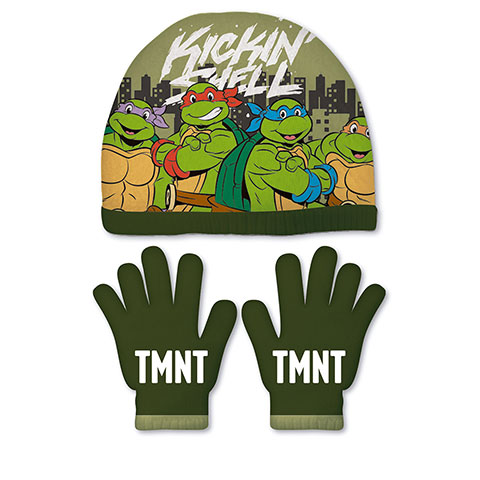 Set aus magischen Handschuhen und Polyesterkappe von NICKELODEON-Ninja Turtles
