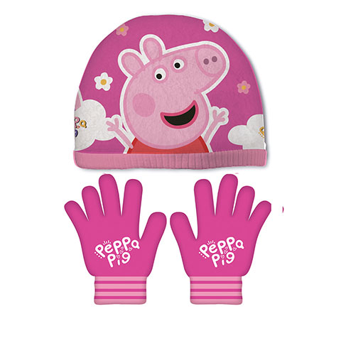 EONE-Peppa Pig Set of Magic Gloves and Polyester Cap