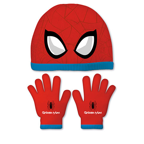 Set aus magischen Handschuhen und Polyesterkappe von MARVEL-Spiderman