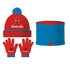 AR44073-MARVEL-Spiderman Set of magic gloves, hat and knitted buff MARVEL-Spiderman