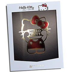 AT0014-Collector’s poster - Gold and red sign - Hello Kitty