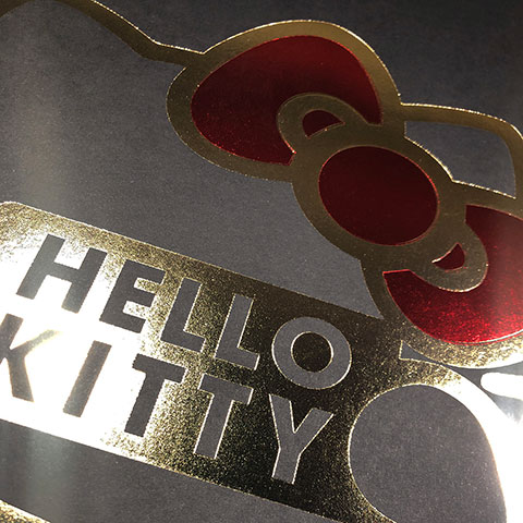 Affiche de collection - Sign or et rouge - Hello Kitty