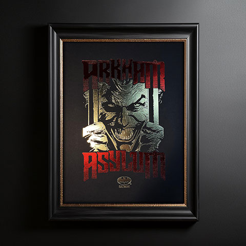 Affiche de collection - JOKER ARKHAM ASYLUM OR - Batman