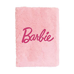 CE5123-Libreta de peluche rosa - Barbie