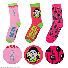 CR1645-Lots 3 paires de chaussettes - Squid Game