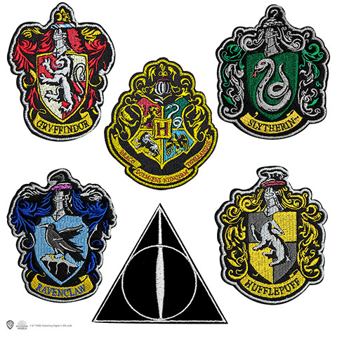 HP - Hogwarts House Crest - set of 6