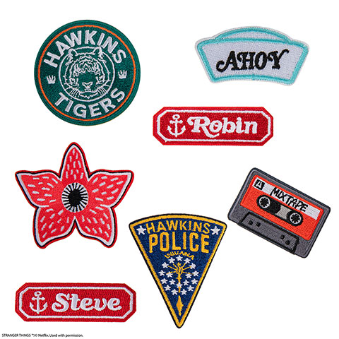 Set of 7 patches Hawkins - Stranger Things