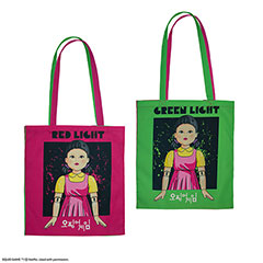 CR2344-Tote Bag red, green - Squid Game