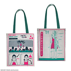 CR2347-Tote Bag Young-hee Blue Print - Squid Game