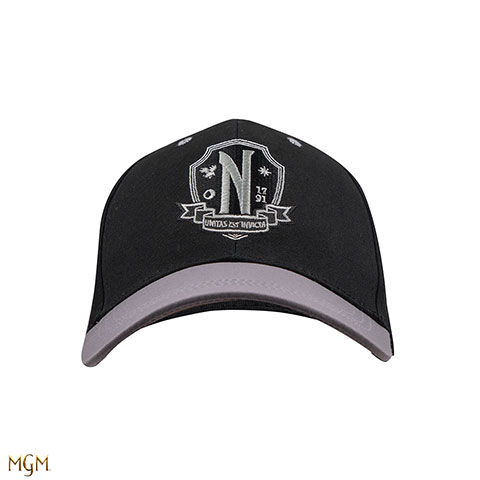Gorra negra Nevermore Academia gris - Miercoles