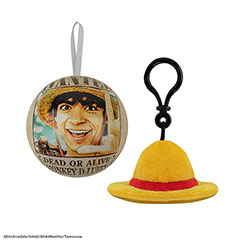 CR2795-Holiday capsule Porte-clé peluche Chapeau de paille - One Piece