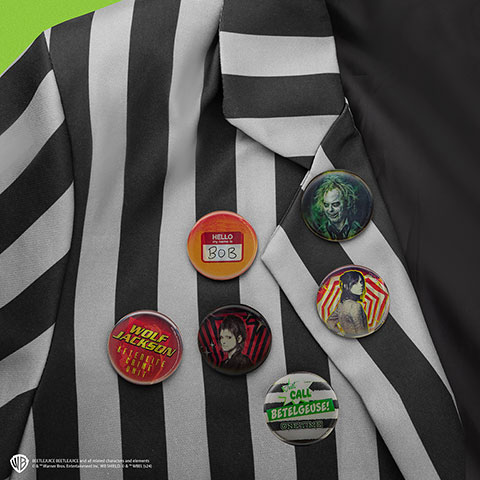 6 Button Badge Set - Beetlejuice