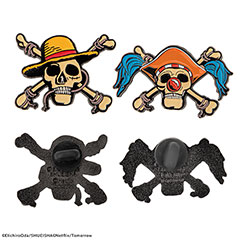 CR3292-Set di due pins Luffy e Buggy - One Piece