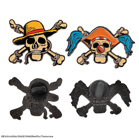 Set di due pins Luffy e Buggy - One Piece