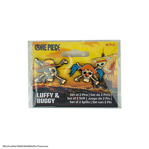 Set de 2 pins Luffy y Baggy - One Piece