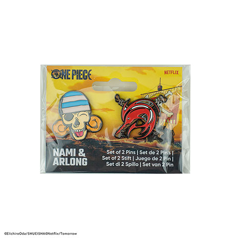 Set de 2 pins Nami y Arlong - One Piece