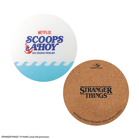 Set of 4 coasters Scoops Ahoy - Stranger Things