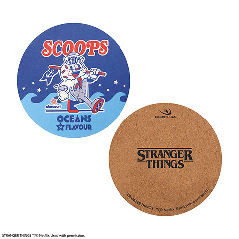 Set of 4 coasters Scoops Ahoy - Stranger Things