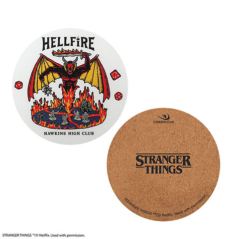 Set of 4 coasters Hellfire Club - Stranger Things