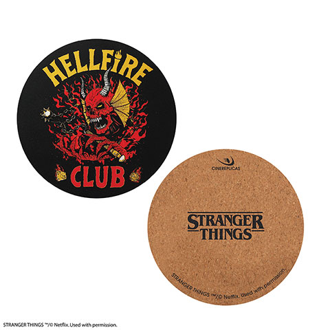 Set of 4 coasters Hellfire Club - Stranger Things