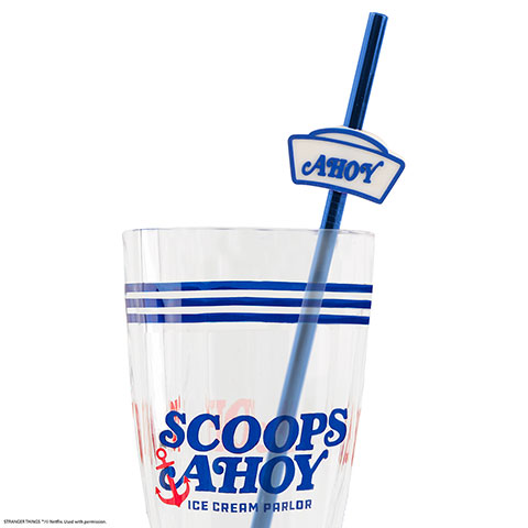 Verre à milkshake et paille Scoops Ahoy - Stranger Things