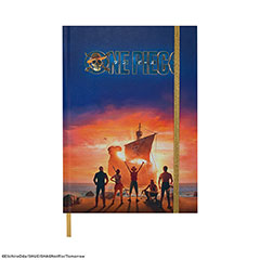 CR5190-Quaderno copertina rigida Battello al tramonto - One Piece